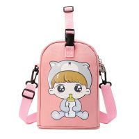 迷你妈咪包保温超轻便携收纳手提单肩斜挎时尚外出新款母婴妈妈包 粉色 款式二娃娃图案