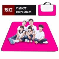 户外牛津布野餐垫便携式加厚防潮帐篷垫休闲郊游野外野炊地垫双人 玫红色 100*150CM