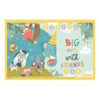 尔晴婴儿一次性餐垫宝宝外出桌垫儿童防水便携餐桌垫桌布20片 派对款体验装总收20片