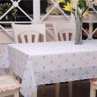 田园欧式蕾丝免洗茶几桌布台布布艺塑料PVC茶几巾垫防烫防油防水 010白蓝 65*65床头柜布