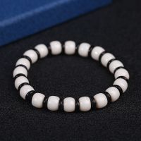 天然白玉菩提根手串108菩提子佛珠手链男女百搭项链长款简约文玩 单圈