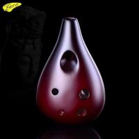 ZERO 6孔陶笛 六孔陶笛中音C调熏烧AC陶笛初学送教材学生笛子乐器 6孔AC[熏烧]改良款