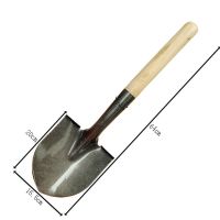 铁锹农用挖土种菜加厚园艺工具小铁铲农具锰钢一体锹铲土铲子 64厘米清漆尖赠次杆