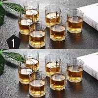 玻璃杯带把杯买6送6无铅耐热玻璃水杯子家用套装透明泡花茶果汁杯 小八角杯180ML 买2送1共3只