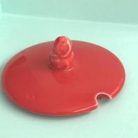 陶瓷通用杯盖瓷盖 圆形水杯盖马克杯盖子 硅胶万能盖木盖竹盖 美体红盖内6.5cm外8.5cm