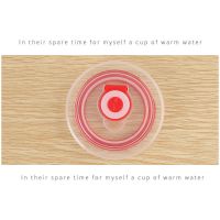 家用玻璃杯水杯杯子防漏杯盖可高温微波炉加热塑料杯盖子 适用于口径7.5-8.5cm