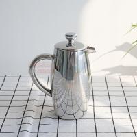 瑕疵双层不锈钢304法压壶手冲壶 冲茶器咖啡壶 肥猫厨具 350ML(大嘴)_