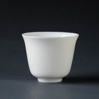 德化高端羊脂玉品茗杯功夫茶杯小白瓷茶盏主人杯单杯家用陶瓷茶具 高端羊脂玉瓷(菩提杯)45ML