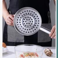 凉粉凉虾专用漏瓢不锈钢大孔漏勺陕西凉鱼漏鱼疙瘩汤工具面鱼漏勺 普通款单柄漏鱼勺 常规款不锈钢[1支装]