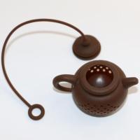 奶嘴硅胶茶漏茶滤滤茶器创意棕色小茶壶多功能茶叶过滤器泡茶神器 [1个]