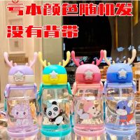 可爱儿童带吸管保温杯女幼儿园水杯宝宝小学生防摔吸管杯子男两用 塑料杯带吸管无杯绳颜色随机 杯子