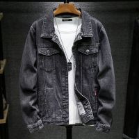 [正常发货]外套男潮ins春季韩版宽松牛仔夹克衫男外套高档夹克 YM9015黑色 M