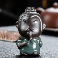 创意哥窑茶宠可养三国桃园结义茶艺茶道茶桌茶具配件个性摆件陶瓷 哥窑三国刘皇叔