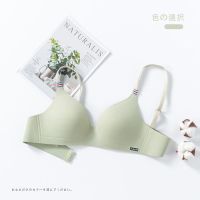 女学生单件or套装 无钢圈舒适简约少女内衣小胸聚拢无痕小文胸罩 绿色单件[无] 32/70A