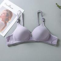中老年无钢圈文胸薄款无痕光面小胸舒适睡眠内衣女性感聚拢胸罩夏 灰蓝色 34/75[AB通杯]