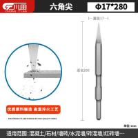 电镐凿子六角柄方柄四坑凿子电锤大功加宽电镐扁凿电铲钻头 六角尖17*280