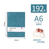 A5密码本复古风带锁笔记本本子韩版日记本学生记事本文具手账本 A6/藏青羊巴皮(192页) 单本装(送一支中性笔)