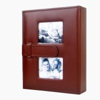 带扣高档皮质相册本 标准6寸200张插页式家庭影集 青春纪念册 皮面6寸200张棕色款