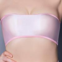 油亮丝滑性感四角裤平角裤不开裆内裤短裤前面无缝夏薄打底裤裤衩 粉色 抹胸上衣 (不含内裤) 均码[80--130斤]
