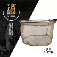 不锈钢抄网竿捞鱼网抄伸缩杆钓鱼抄网套装组合全套折叠网兜操渔具 单独网头[无杆] 直径40厘米[细网头]
