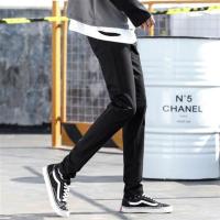 秋季薄款黑色破洞牛仔裤男修身小脚高街膝盖一字破乞丐裤韩版潮流 纯黑款 27