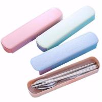 保温卡通卡通饭盒可爱韩版卡通饭盒童便面碗饭盒学生女可爱 不锈钢餐具颜色随机