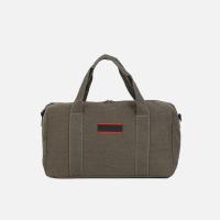 [耐磨帆布]超大容量手提包男帆布旅游包旅行包单肩包男装衣服包 普通款小卡其色