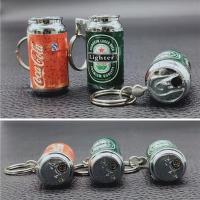 新品小巧迷你可乐瓶打火机挂件充气个性创意小型男士便携点烟器潮 黄色200耗材