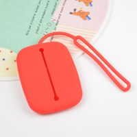 方形硅胶钥匙包日韩糖果色钥匙扣创意女硅胶钥匙收纳公交卡套卡包 红色