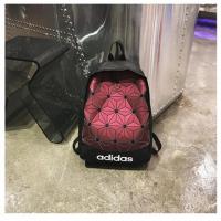 2021新款炫彩菱形双肩包男女学生时尚韩版书包潮牌旅行包户外背包 红色