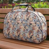 拉杆包短途旅男大容量行李包女登机拉杆箱旅行袋旅行包手提旅游包 16寸手提包[不带拉杆] 灰色小熊