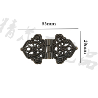 仿古印花锌合金合页家具酒盒合页木箱铰链木盒礼盒合页青古铜