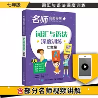 名师创新导学 词汇与语法深度训练7七年级初中初一英语知识点单词组合训练技巧方法大全中考专项练习题语法知识专练辅导资料必刷