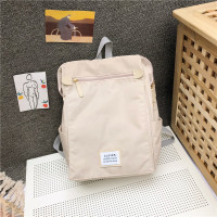 2021新款书包女简约百搭高中大学生大容量双肩包电脑包15.6寸背包 灰色