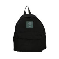 春夏款日系百搭帆布包学院风女款小清新双肩包简约背包女学生书包 黑色(送亚克力胸针)