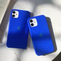 宝石蓝苹果11液态硅胶手机壳iPhone12pro软壳xsmax/xr适用8plus/7 半包宝石蓝 苹果6/6s