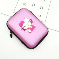 充电器数据线大号收纳包便携式卡通可爱耳机移动硬U盘数码收纳盒 KT猫