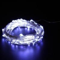 LED彩灯闪灯串灯满天星节日婚庆装饰户外防水电池盒铜线高亮灯串 白光 电池盒2米20灯