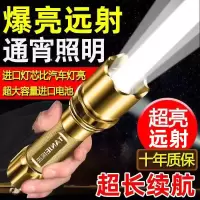 LED强光USB充电防水超亮氙气户外手电筒锂电超亮远射钓鱼夜钓矿灯 特种兵18000-标配P1灯芯普亮