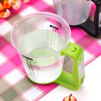 烘焙工具厨房量秤蛋糕烘焙秤电子量杯液体面粉称转换称重带量杯 绿色
