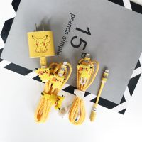 iPhone12 18w苹果11pro max手机数据线保护套20w充电器耳机缠绕线 卡通皮卡丘 普通套餐