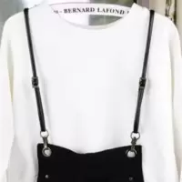 pu皮背带裤的背带 细款绳子肩带勾扣不交叉两根挂钩背带裤带子女 pu皮背带裤的背带 细款绳子肩带勾扣不交叉两根挂钩背带裤