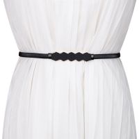 弹力黑色腰带女士装饰配连衣裙子简约百搭金属细腰链时尚毛衣腰封 长度60厘米[适合110斤以内]