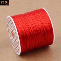 弹力线串珠绳水晶线穿石榴石琥珀松紧手链皮筋线手串线佛珠弹力绳 扁形弹力线红色 均码