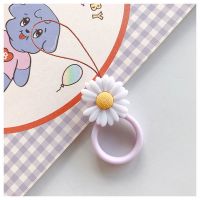 可爱卡通独角兽手机挂件挂饰少女款硅胶指环扣挂绳防摔小手绳吊坠 紫色小雏菊-指环挂绳