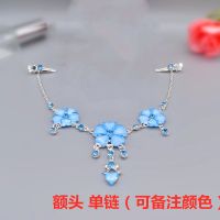 儿童皇冠头饰公主链额头链女孩眉心坠花童发饰女童发饰套装 单个额头链