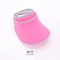 遮阳帽女防晒遮脸防紫外线防护面罩男夏季大沿骑车电动车太阳帽子 单层-无镜片-梅红