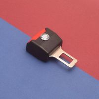 车用安全带卡头通用型消声插座扣头可爱卡通卡片汽车内饰装饰用品 (短款黑色)单个 奔驰