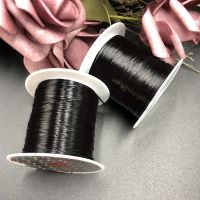 专业隐形无痕接发线水晶线接发专用高弹水晶串珠线手串绳弹力线 黑色6卷装