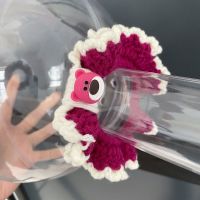 手工编织diy发圈材料包可爱毛线 草莓熊熊材料包 送工具教程 可做2个